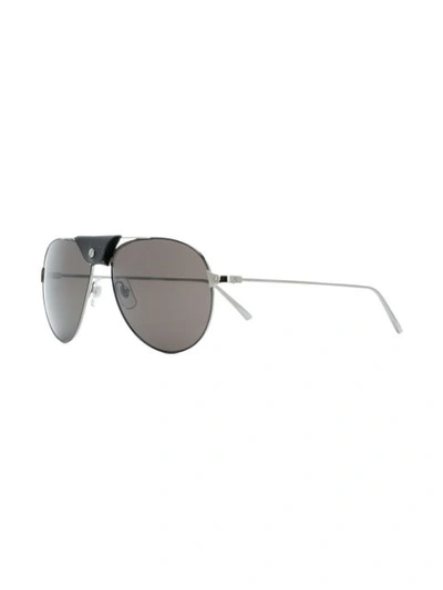 Shop Cartier Santos Sunglasses In Metallic