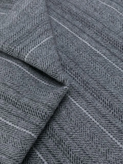 Shop Ermenegildo Zegna Fringed Knitted Scarf In Grey