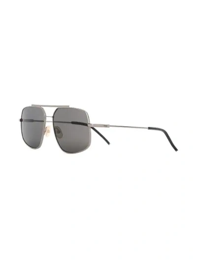 Shop Fendi Aviator Sunglasses In Metallic