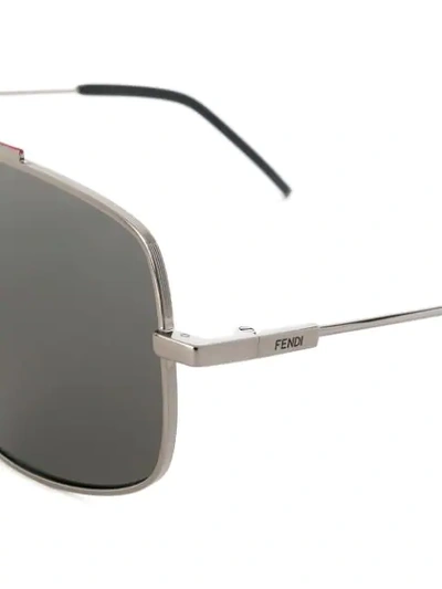 Shop Fendi Aviator Sunglasses In Metallic