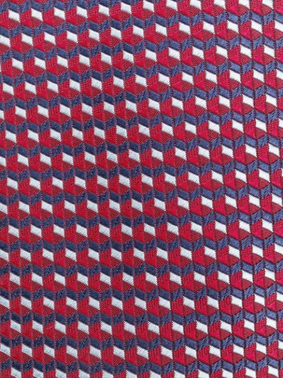 Shop Ferragamo Salvatore  Cube Print Tie - Red