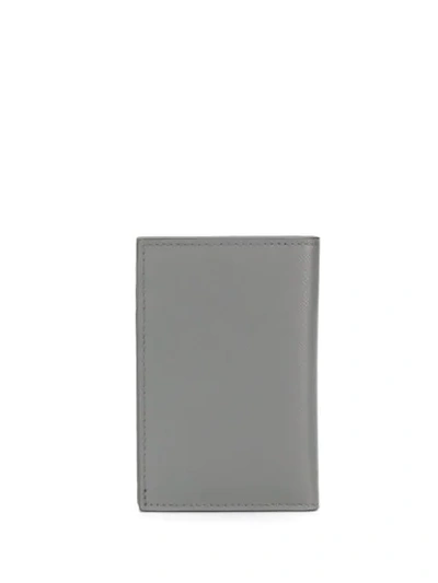 Shop Prada Colour-block Bifold Wallet In Grey