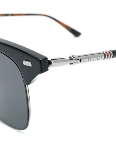 GUCCI EYEWEAR CLUBMASTER STYLE SUNGLASSES - 黑色