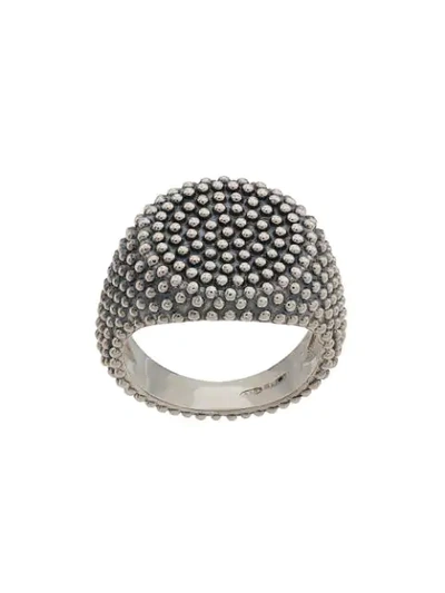 Shop Nove25 Texturierter Ring In Silver