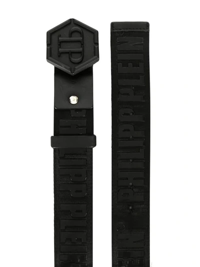 Shop Philipp Plein Tonal Buckle Belt In Black