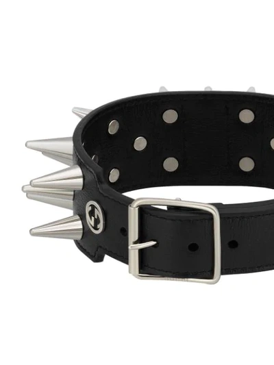 Shop Gucci Spiked Studded Choker In Black