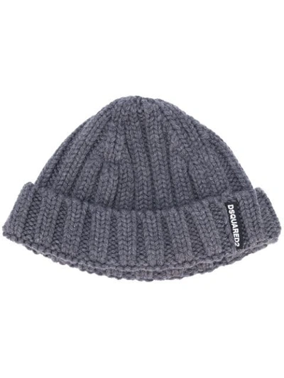 Shop Dsquared2 Chunky Knit Beanie - Grey