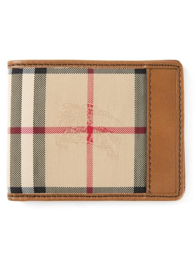 Shop Burberry Horseferry Check Wallet - Brown
