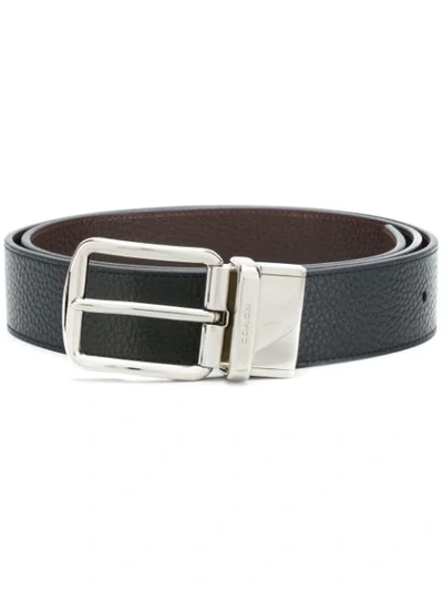 Shop Coach Wide Plaque Cut-to-size Reversible Belt In Black