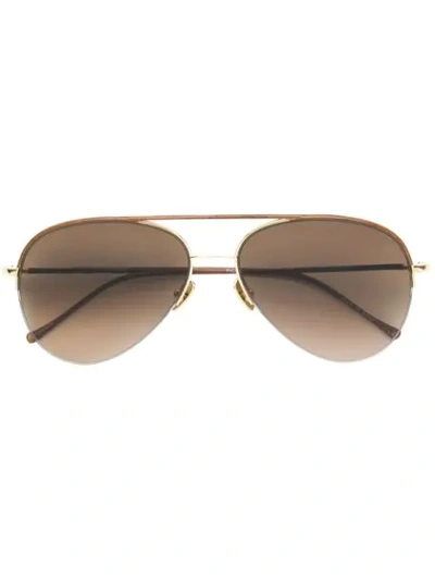 Shop Belstaff Phoenix Aviator Sunglasses In Brown