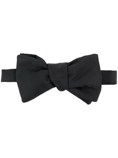 Shop Givenchy Textured Bow Tie In Black