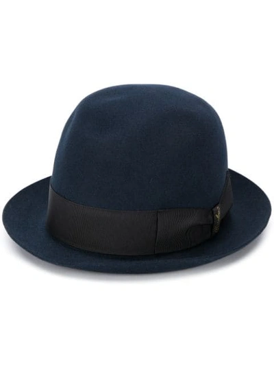 Shop Borsalino Fedora Hat In Blue