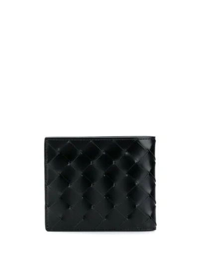 BOTTEGA VENETA INTRECCIATO WEAVE BILLFOLD WALLET - 黑色