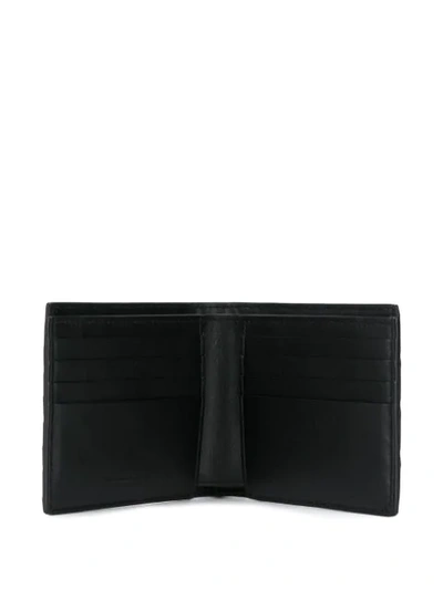 BOTTEGA VENETA INTRECCIATO WEAVE BILLFOLD WALLET - 黑色