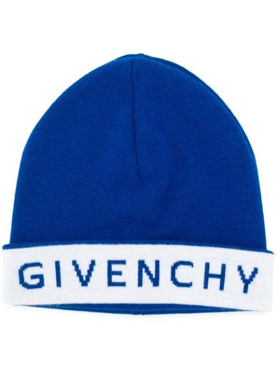 Shop Givenchy Wool Beanie - Blue