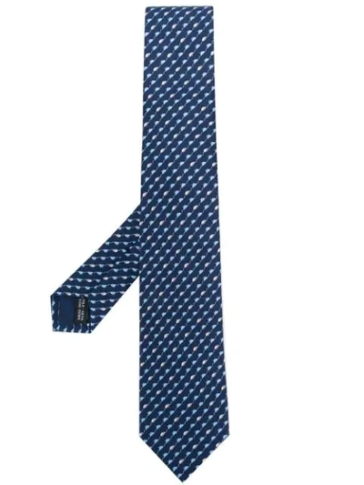 Shop Ferragamo Salvatore  Mouse Pattern Tie - Blue