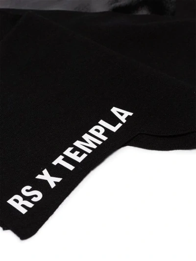 Shop Raf Simons X Templa Logo Balaclava In Black