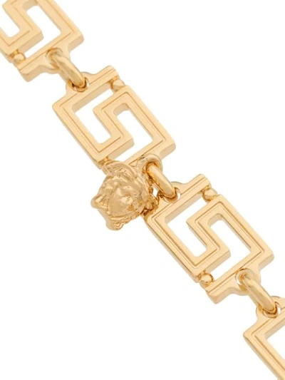 Shop Versace Greco Motif Necklace In Gold