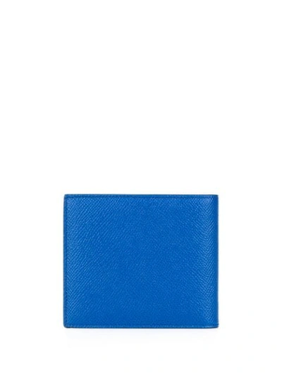 Shop Dolce & Gabbana Logo Plaque Bi-fold Wallet In Blue