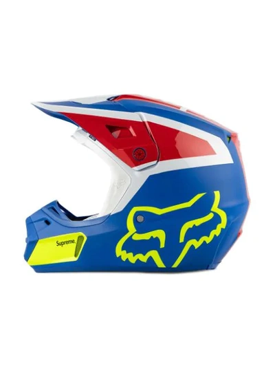 Shop Supreme X Fox Racing V2 Helmet In Blue