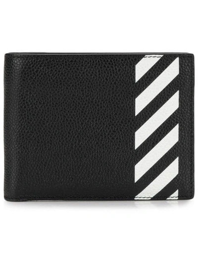 Shop Off-white Striped Wallet In 1001 Black White