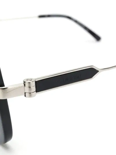 Shop Calvin Klein 205w39nyc Black Thick Framed Tinted Sunglasses In 黑色