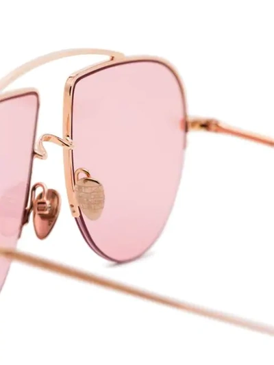 Shop Ahlem Pink D'aligre Aviator Sunglasses