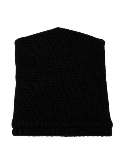 Shop Yohji Yamamoto Black Reversible Beanie Wool Hat