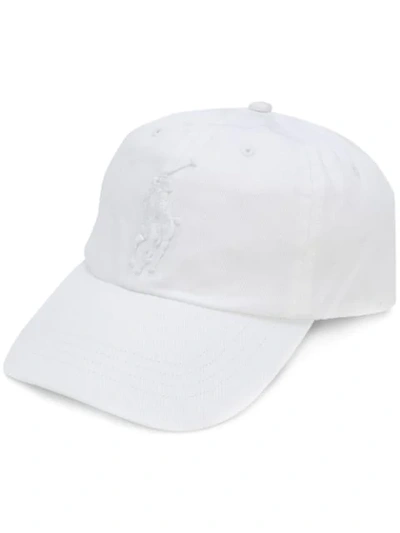 Shop Polo Ralph Lauren Baseballkappe Mit Logo-stickerei In White