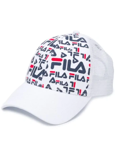 Shop Fila Baseballkappe Mit Logos In White