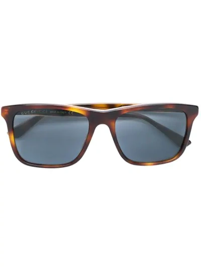 Shop Gucci Eyewear Tinted Sunglasses - Brown