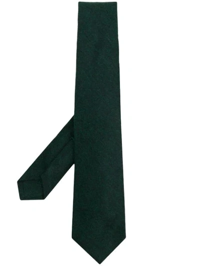 Shop Kiton Cashmere Tie In Green