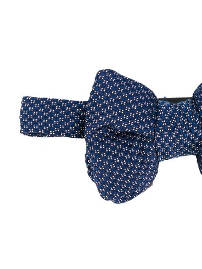 Shop Tom Ford Dotted Pattern Bow Tie In Blue