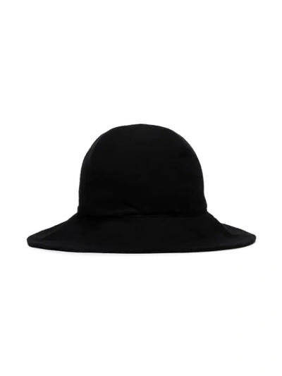 Shop Yohji Yamamoto Croce Logo Hat In  Black