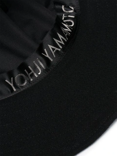 Shop Yohji Yamamoto Croce Logo Hat In  Black