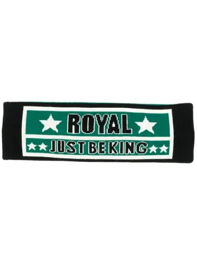 Shop Dolce & Gabbana Royal Print Headband In Green