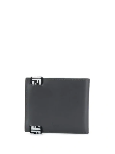 Shop Fendi Portemonnaie Mit Logo-riemen In Grey