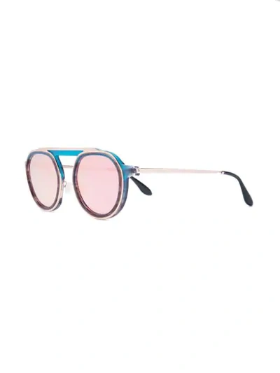 Shop Thierry Lasry Ghosty Round Sunglasses In Blue