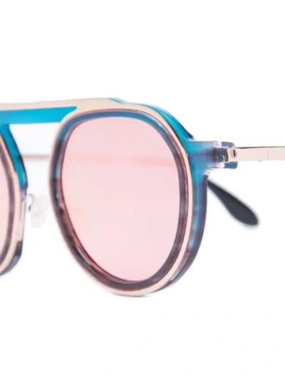 Shop Thierry Lasry Ghosty Round Sunglasses In Blue