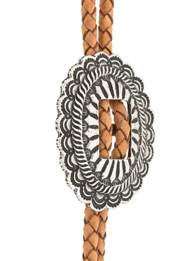 Shop Dsquared2 Western Pendant Necklace In Brown