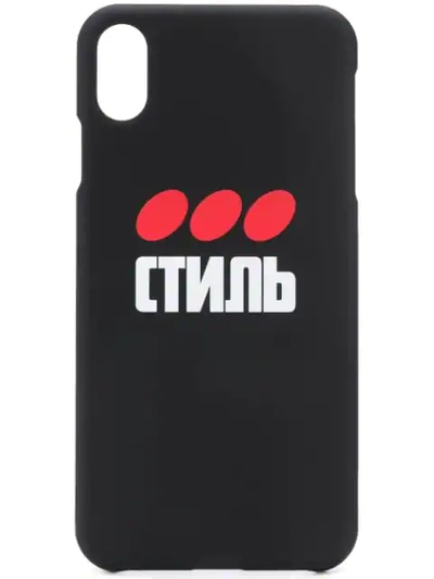 Heron Preston Black 'style' Iphone Xs Case In Black
