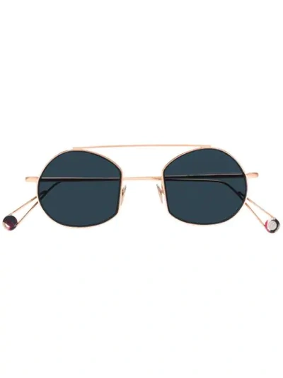 Shop Ahlem Victoires Round-frame Sunglasses In Metallic