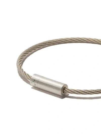 Shop Le Gramme Brushed 9g Cable Bracelet In Silver