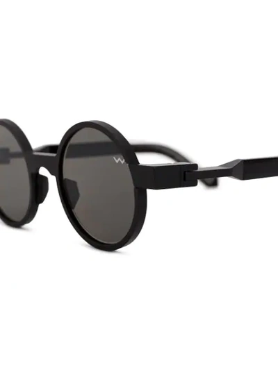 Shop Vava Round Frame Sunglasses In Black