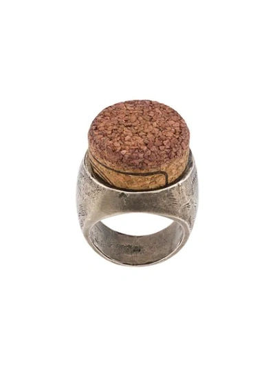 Shop Ann Demeulemeester Silver Cork Ring