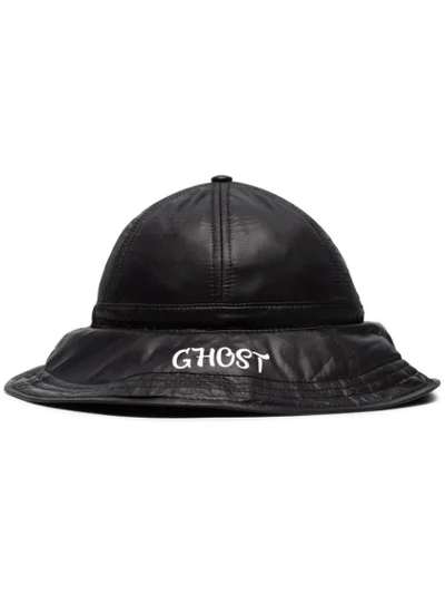 Shop Heron Preston Ghost Print Fisherman Hat In Black