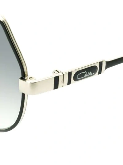 Shop Cazal Aviator Frame Sunglasses In Black