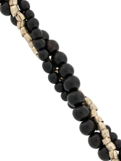 Shop Andrea D'amico Beaded Multi String Bracelet In Black