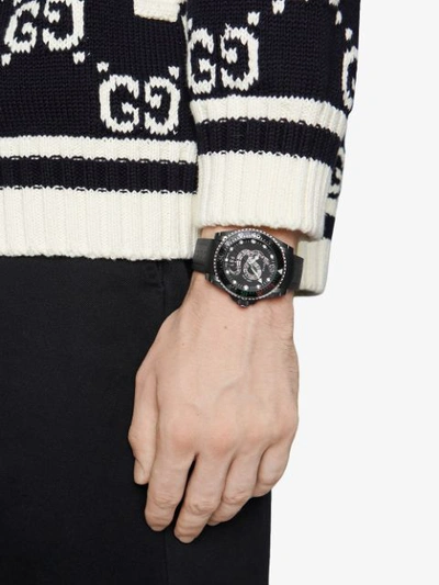 Shop Gucci Dive Watch, 40mm In Black