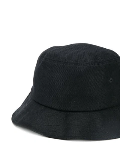 Shop Stussy Embroidered Logo Bucket Hat In Black